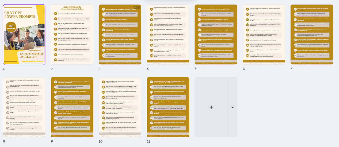 100 Chat GPT Power Prompts for Entrepreneurship and Startups