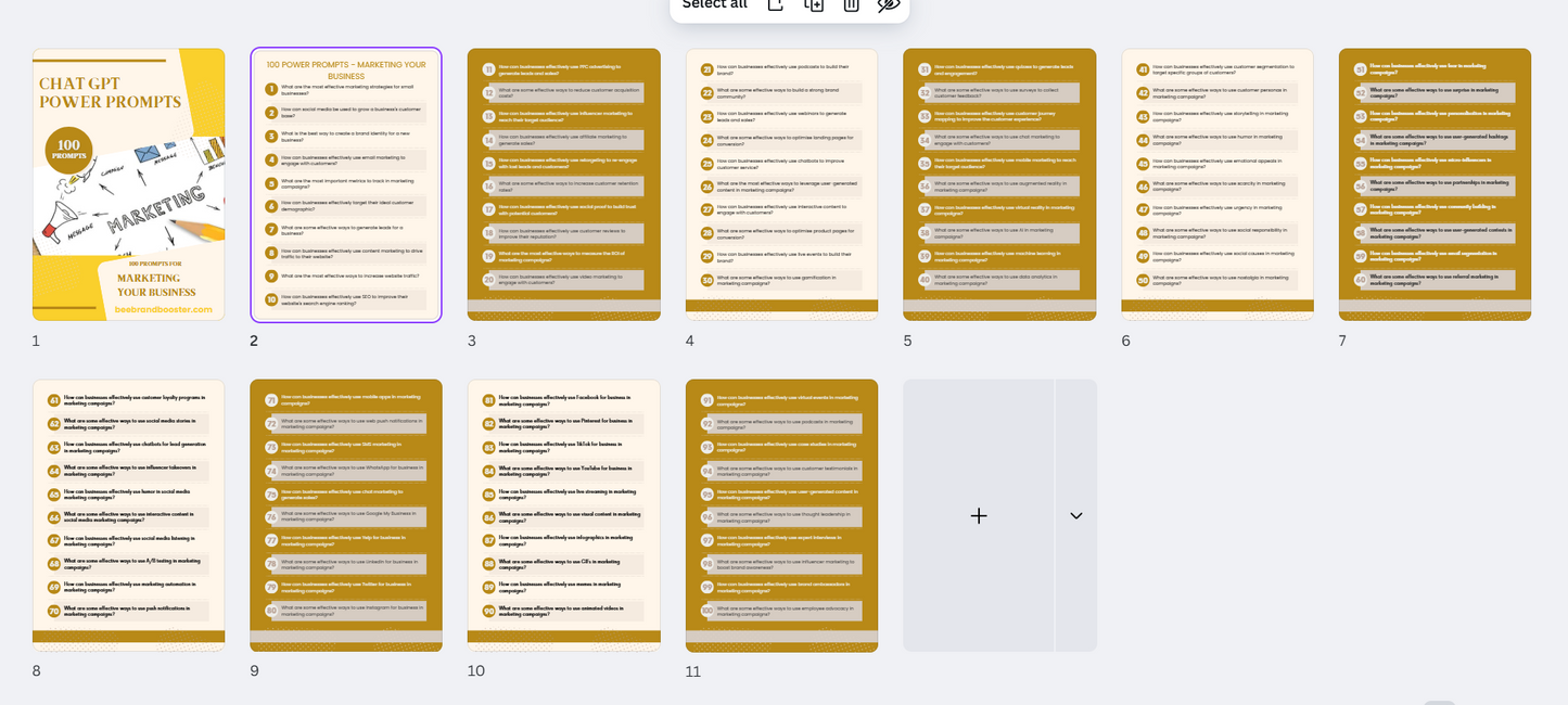 100 Chat GPT Power Prompts for Marketing Your Business